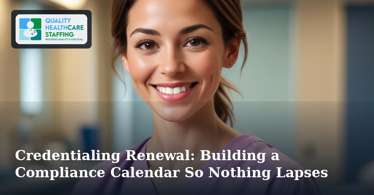 Credentialing Renewal: Building a Compliance Calendar So Nothing Lapses